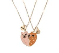 BRTNUP Capybara - Collar de amistad para 2, collar de mejor amiga para 2 niñas, collares con colgante de Capibara, regalo para mujeres, regalo de mejor amiga para cumpleaños y aniversarios, talla