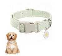 BRTNUP Collar para perro, bonito collar de perro pequeño con patrones florales de fresa y hebilla de liberación rápida, collares ajustables y ligeros para perros pequeños, perfecto para uso diario y