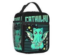 BRTOLIIAO Anime Funny Cat Cthulhu Fiambrera portátil Lovecraft Monster Refrigerador térmico Comida aislante Trabajo de oficina