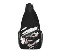 BRTOLIIAO Anime Kaneki Ken Sling Chest Backpack Custom Tokyo Ghoul Japan Mochila bandolera de hombro para hombres Viaje de senderismo