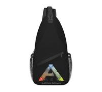 BRTOLIIAO Ark Survival Evolved Bolsa de pecho para hombres Bandolera Mochila bandolera Bolsa de pecho para viajes Senderismo Mochila de hombro