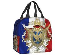 BRTOLIIAO Bandera francesa personalizada Imperio francés Napoleón bolsa térmica para mujer, abrigo térmico refrigerador de la taquilla de trabajo Escuela de trabajo