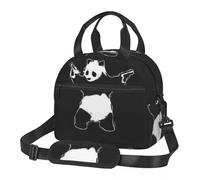 BRTOLIIAO Banksy Panda con pistolas Bolsas de comida Caja Bento aislable Bolsas de picnic Bolsa de picnic Bolsa refrigeradora para niñas