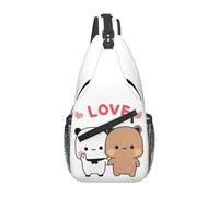 BRTOLIIAO Bear And Panda Bubu Dudu Bolsa de globo en el pecho Hombre Bandolera Mochila bandolera Bolsa de pecho Viaje de senderismo Mochila de hombro