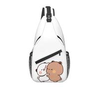BRTOLIIAO Bear And Panda Bubu Dudu Bolsa de globo en el pecho Hombre Bandolera Mochila bandolera Bolsa de pecho Viaje de senderismo Mochila de hombro