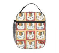 BRTOLIIAO Bolsa de almuerzo térmica aislada a medida para mujeres Natsume Yuujinchou Caja Bento reutilizable para acampada al aire libre Viajes Almacenamiento de comida Bolsas de comida