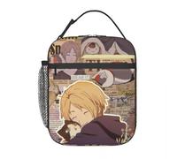 BRTOLIIAO Cajas de fiambrera portátiles personalizadas Nastume y Nyanko para mujeres Refrigerador térmico impermeable para alimentos con aislamiento para niños escolares Alumna