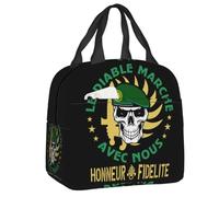 BRTOLIIAO Legión PersonalizadaEtran gere Legión Extranjera Portátil Caja de Almuerzo Portátil Mujeres Regimiento del Ejército Francés Refrigerador térmico Bolsa de comida aislante para alimentos