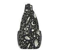 BRTOLIIAO Mochila de bandolera personalizada para brujería de brujería de bruja y bandolera para hombres Maleficio mágico oculto para senderismo