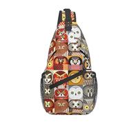 BRTOLIIAO North American Owls Mochila Bandolera Bolsa de bandolera Bolsa de senderismo Bolsa de cofre para senderismo Mochila de Moda Bandolera de hombre Bolso de hombro