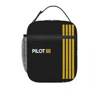 BRTOLIIAO Piloto Capitán Stripes Cajas de Comida Reutilizables Mujeres Aviación Multifunción Aviador Refrigerador térmico Bolsa de comida aislante para comida