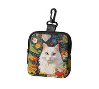 BRTOLIIAO Una cartera de monedas de gran capacidad con patrón de gato, la cartera digital impresa y la bolsa de almacenamiento son opciones ideales para regalos