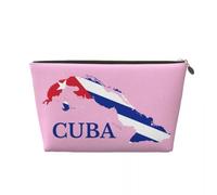 BRTOLIIAO Viaje personalizado Cuba Mapa Cubano Bandera Bolsa de Artículos de Aseo Kawaii Organizador de maquillaje cosmético Caja de belleza para mujeres Storage Dopp