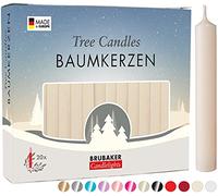 Brubaker 100 Paquete de Cera para Velas de Árbol - Champán | Velas de Pirámide y de Árbol de Navidad