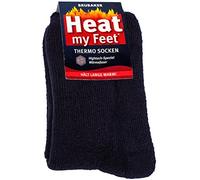BRUBAKER 2 pares de calcetines térmicos Heat My Feet, azul oscuro, 43-46