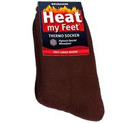 BRUBAKER 2 Pares de Calcetines Térmicos - Heat my Feet - Marrón Talla 47-50