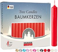 Brubaker 20 Paquete de Cera para Velas de Árbol - Rojo