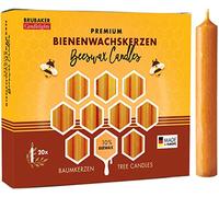 Brubaker 20 Paquetes de Velas de Árbol 10% de Cera de Abejas | Velas de Pirámide y de Árbol de Navidad - Amarillo Miel