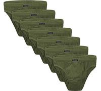 BRUBAKER 7 Pack Slips Hombre 100% Algodón - Multipack Calzoncillos Hombre - Oliva Talla M