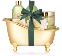 BRUBAKER 'Aloe Vera Love' Set de regalo de baño con bañera oro, 6 piezas