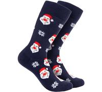 BRUBAKER Calcetines de Navidad para Hombres y Mujeres - Papá Noel - Calcetines de Algodón Navidad - Talla 41-45