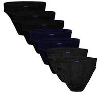 BRUBAKER Calzoncillos de Hombre - Mezcla de algodón - 7 Pares - 3X Negro / 2X Antracita / 2X Azul Oscuro Talla M