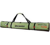 BRUBAKER Carver Performance Bolsa Porta esquís - Bolsa Deporte de Nieve para Transportar un par de esquís y Bastones - Funda Reforzada - Verde Negro -170 cm