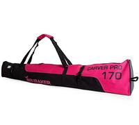 BRUBAKER 'Carver Pro 2.0' Bolsa Porta Esquís - Bolsa Deporte De Nieve para Transportar Un Par De Esquís Y Bastones - Funda Reforzada - Rosa/Negro - 170 cms. ó 190cms.