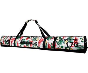 BRUBAKER Carver Pro Flamingo - Bolsa de esquí acolchada para 1 par de esquís y bastones, resistente a desgarros, 170 cm