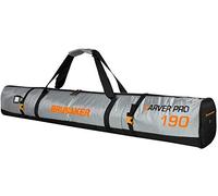 BRUBAKER CarverTec Pro Bolsa Porta esquís - Bolsa Deporte de Nieve para Transportar un par de esquís y Bastones - Naranja Plateado