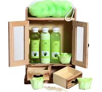 BRUBAKER Cosmetics Set de Regalo de Baño - Aloe vera - Armario en Madera (10 piezas)