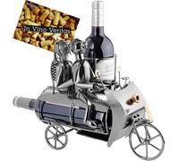 BRUBAKER Escultura Soporte Doble para Botellas de Vino Soporte de Exhibición Mortor y Perro