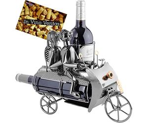 BRUBAKER Escultura Soporte Doble para Botellas de Vino Soporte de Exhibición Mortor y Perro