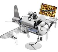 BRUBAKER Escultura Soporte para Botellas de Vino Soporte de Exhibición Avión