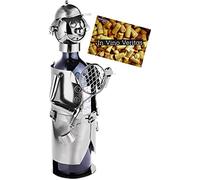 BRUBAKER Escultura Soporte para Botellas de Vino Soporte de Exhibición Jugador de Tenis