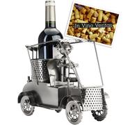 BRUBAKER Golfeur en Voiturette Noble Portabotellas de Vino Metálico Hecho a Mano