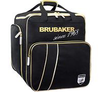 BRUBAKER 'Grenoble' - Bolsa de Deporte - Mochila para Botas de esquí + Casco + Accesorios - Color Negro/Dorado