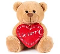 BRUBAKER Osito de Peluche con Corazón Rojo - So Sorry - Marrón Claro