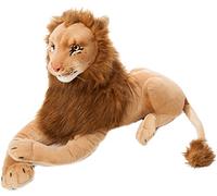 BRUBAKER Peluche de León 110 cm Acostado - XL Peluche Majestuoso - Rey de los Animales - Gato Marrón de Presa