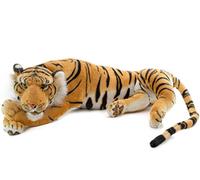 BRUBAKER Peluche de Tigre Marrón 60 cm - Peluche de Peluche de Juguete Real - Rey de la Jungla