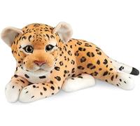 BRUBAKER Peluche Leopardo - 30 cm Peluche - Cachorro Peluche Animal, Felino Grande, Tumbado - Peluches para Niños - Marrón