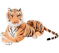 BRUBAKER Peluche Tigre 75 cm Juguete Suave - Acostado Juguetes de Peluche - Marrón