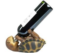 BRUBAKER Porta Botellas de Vino Tortuga Sedienta - Porta Botellas Animales Borrachos - Soporte para Botellas Divertido - Figura Decorativa Tortuga de Mar Pintada - Regalo de Vino