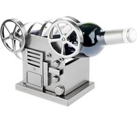 BRUBAKER Portabotellas de Vino Proyector de Cine - Escultura Metálica Portabotellas Retro Proyector de Cine con Bobinas - Regalo de Vino para la Fecha de Cine o Vales con Tarjeta de Regalo