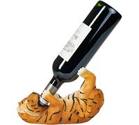 BRUBAKER Portabotellas de Vino Tigre Sediento - Portabotellas Animales Borrachos - Soporte para Botellas Divertido - Figurilla Safari Jungle Deco Pintada a Mano Bar Accesorios de Vino