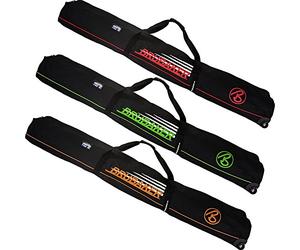 BRUBAKER Race Champion - Bolsa de esquí con ruedas para 2 pares de esquís y bastones (170 cm), color negro y rojo