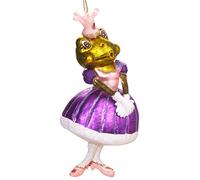 BRUBAKER Rana Princesa - Bola de Cristal Pintada a Mano - Boca Soplada Figuras de Decoración de arbol de Navidad Divertidas Decoración Colgante Bola de arbol - 14 cm