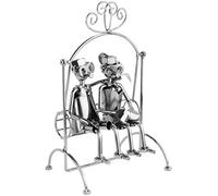 BRUBAKER Screw Man Love Couple On Swing - Figura de Hierro Hecha a Mano Metal Man Love - Figura Metálica de Regalo para Novio y Novia