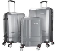 BRUBAKER Set de Maletas New York - Set de 3 Maletas Expandibles con Equipaje de Mano - Bagaje con Cerradura de Combinación, 4 Ruedas y Asas Cómodas - Trolley en ABS (M, L, XL - Gris)