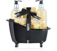 Brubaker Set de Regalo de Baño Vainilla de Jengibre con Decoración Bañera Negra 9 Piezas